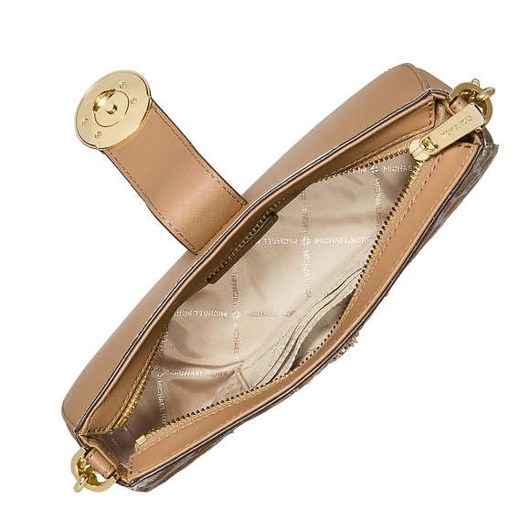 Michael Kors Carmen Small Animal Print Calf Hair Shoulder Bag Camel $448 Nwt - Picture 2 of 3